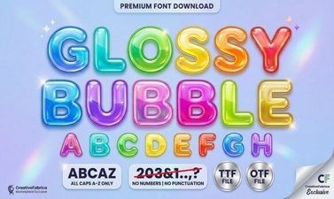 Glossy Bubble Fonts: Creative Design Ideas