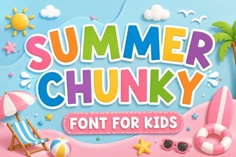 Summer Chunky Fonts for Fun and Bold Designs