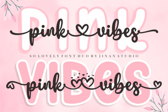 Pink Vibes Duo Font for Graphic Design Projects